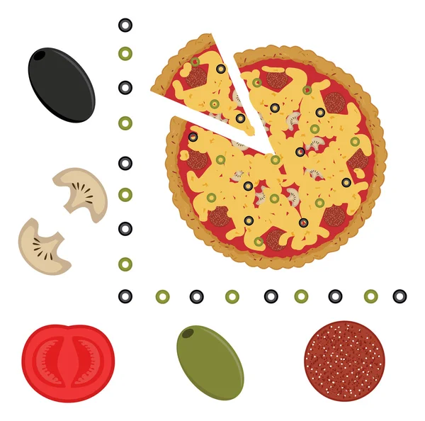 Pizza ve pizza malzemeleri