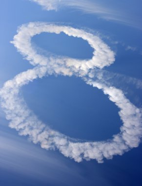 Clouds in shape of figure eight clipart