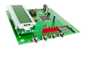 Electronic board with chip clipart