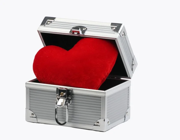 Коробка с сердцем — стоковое фото