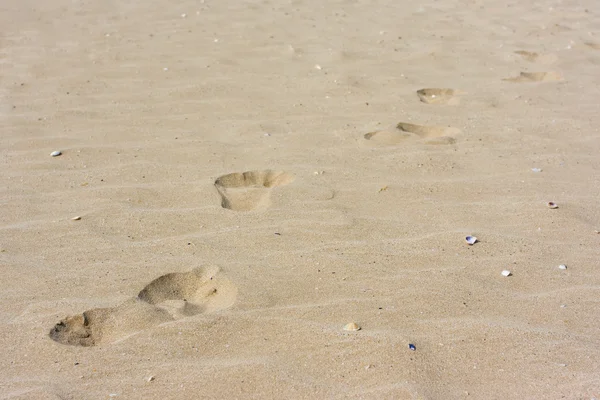 Voetafdrukken op het zand — Stockfoto