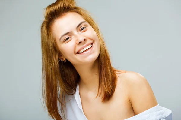 A beauty girl in shirt — Stock Photo, Image