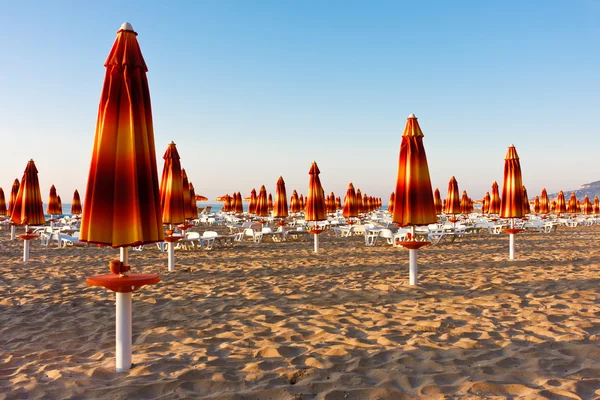 Vista Sedie Ombrelloni Spiaggia — Foto Stock