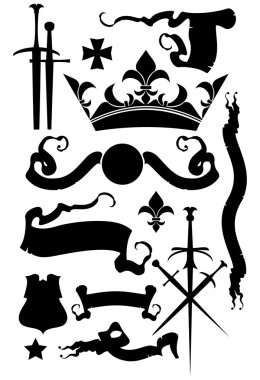 Heraldic set clipart