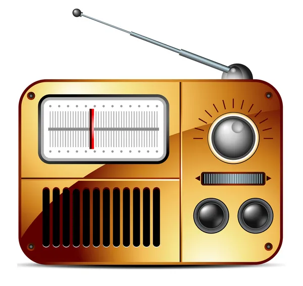 Vecchia icona radio FM — Vettoriale Stock