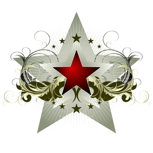 Estrella con elementos ornamentados — Archivo Imágenes Vectoriales