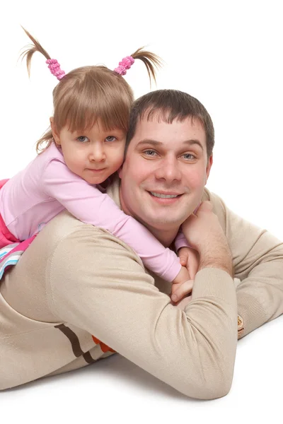 Feliz padre con hija —  Fotos de Stock