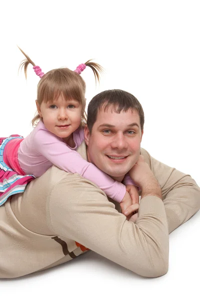 Joyfyl pai e filha — Fotografia de Stock