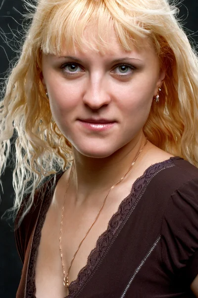 Closeup žena portrét — Stock fotografie