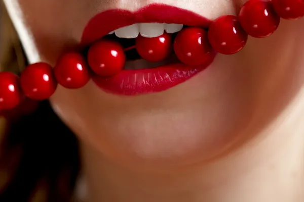 クローズ アップの女性の唇 — ストック写真