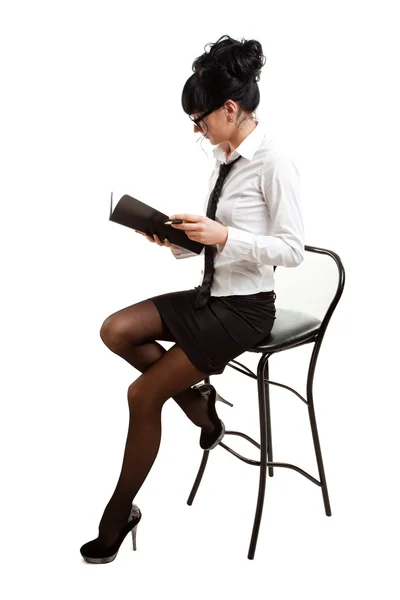 Podnikatelka na židli — Stock fotografie