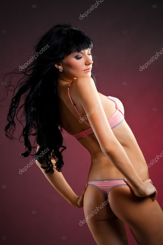 Nude woman wearing underwear, Stock Photo, Picture And Royalty Free Image.  Pic. CUL-51BDP0022RF