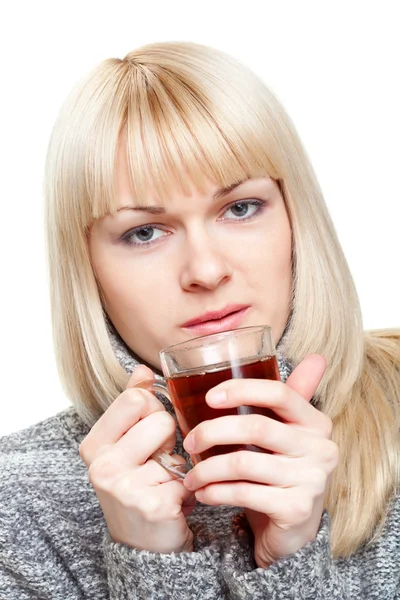 stock image Woman with tea mug