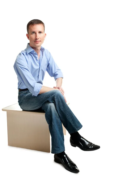 Sitting handsome guy — Stock Photo, Image