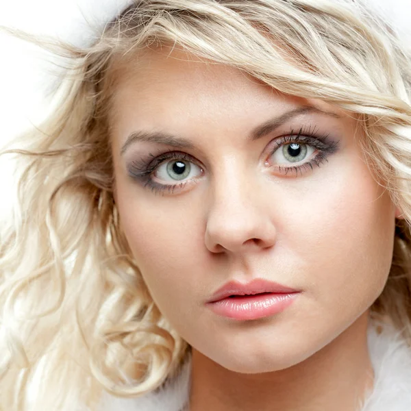 Magnético closeup mulher rosto — Fotografia de Stock