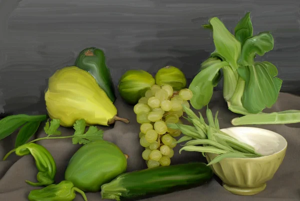 Framework Fruits Vegetables — Stock Photo, Image