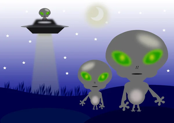 Tres extraterrestres — Foto de Stock