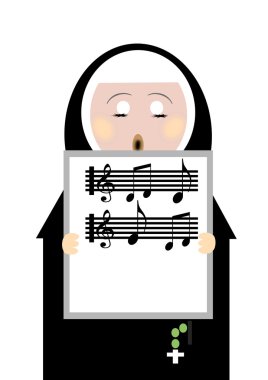 Singing nun clipart