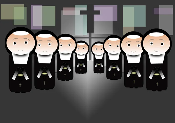 Nonnes Dans Église — Photo