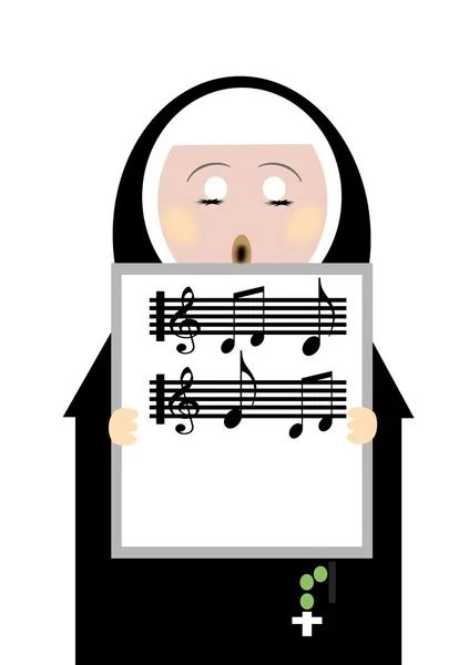Singing nun — Stock Photo, Image
