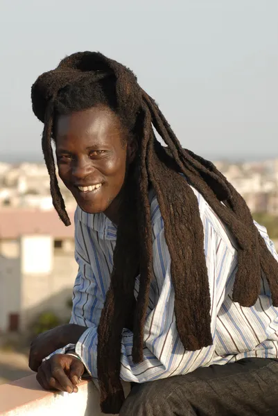 Senegal Menino Com Dreadlocks — Fotografia de Stock