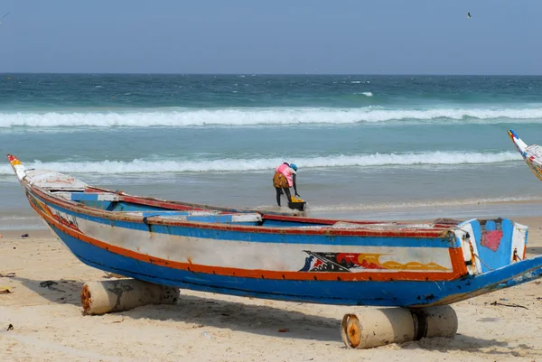 Typiska Båtar Senegal — Stockfoto