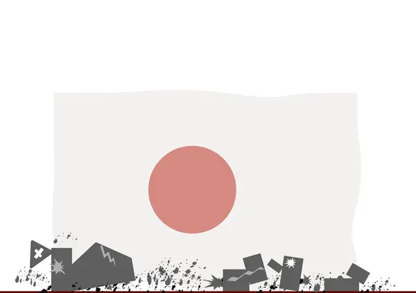 Aardbeving in japan — Stockfoto