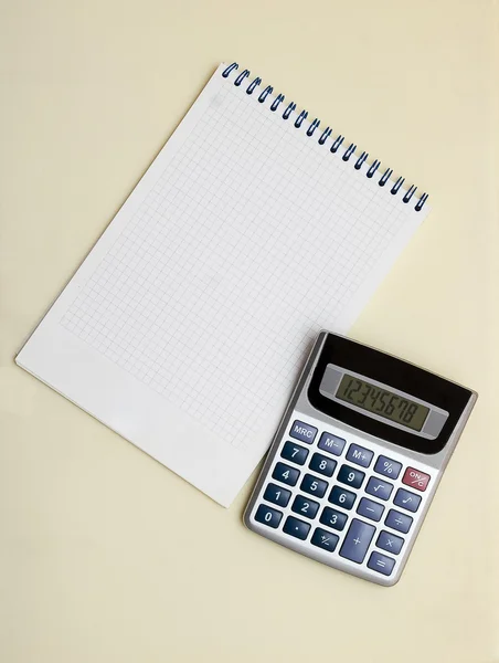 Stock image Notebook and calculator