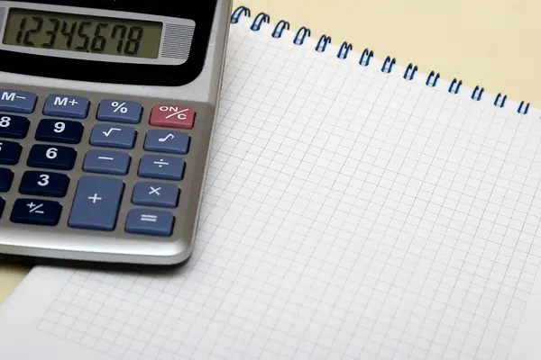 stock image Notebook and calculator