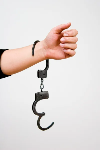 stock image Steel constabulary handcuffs