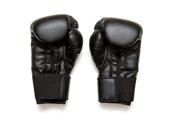 Czarne Rękawice bokserskie — Zdjęcie stockowe