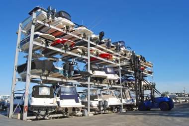 Marina Boat Storage Facility clipart