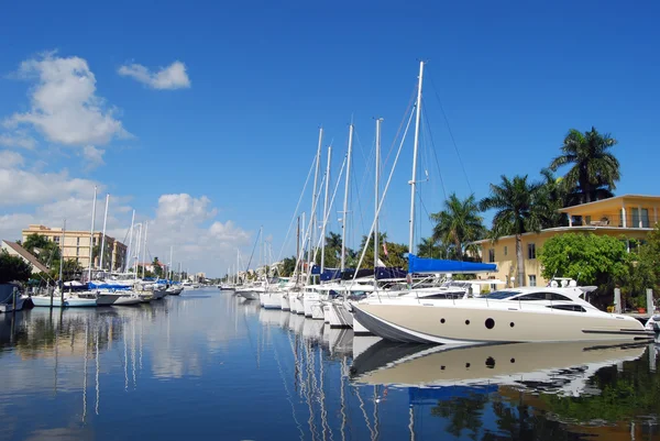 Ft.Lauderdale'de su manzaralı — Stok fotoğraf