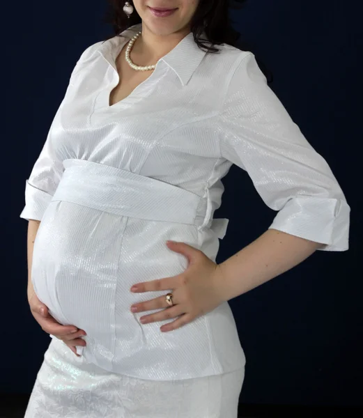Aranyos terhes lány — Stock Fotó