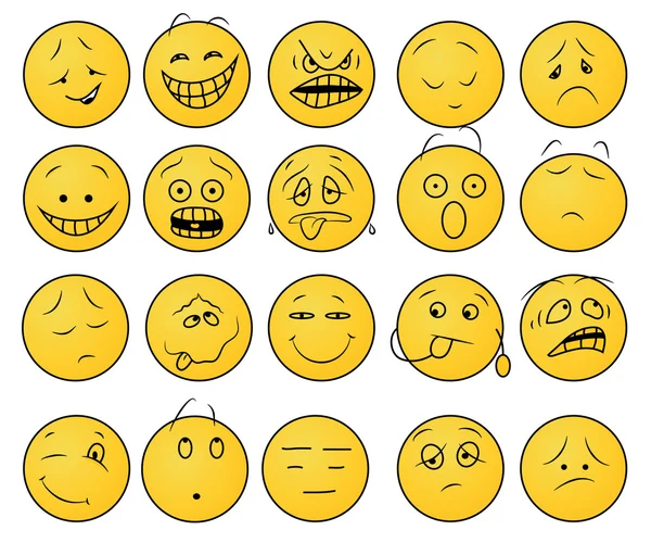 stock vector Smiley set