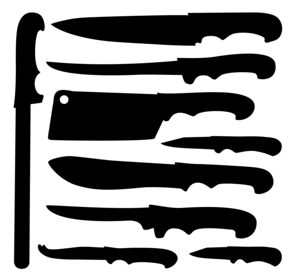 Juego de cuchillos — Archivo Imágenes Vectoriales