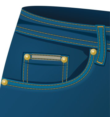 The front pocket of a jeans clipart