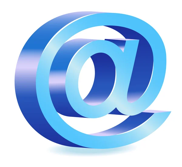 The blue internet email symbol illustration — Stock Vector