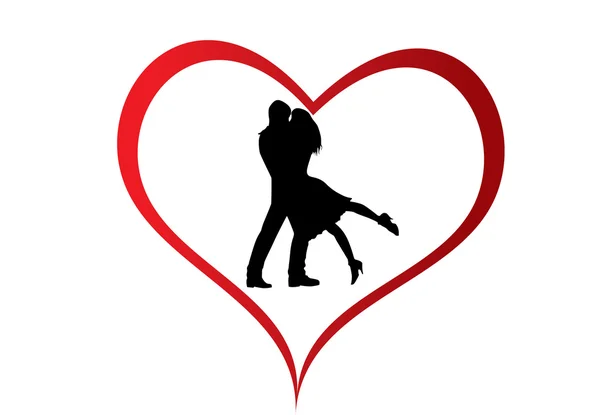 Wonderful Red Heart Loved Couples White Background — Stock Photo, Image