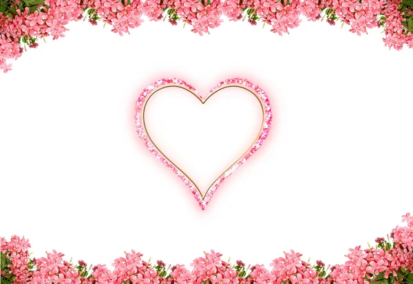Coração Rosa Como Uma Nuvem — Fotografia de Stock