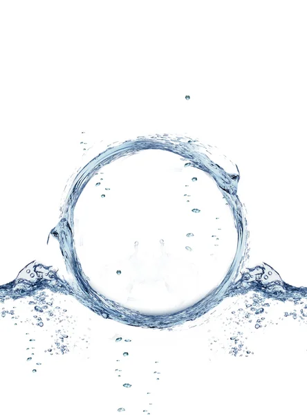 Искры Голубой Воды Белом Фоне — стоковое фото