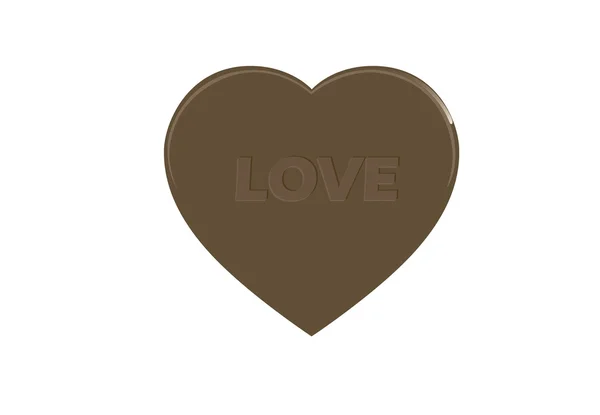 Chocolade hart — Stockfoto