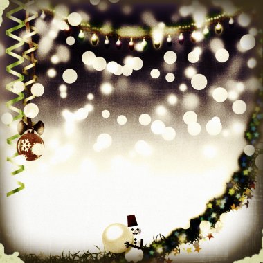 Christmas photo frame clipart