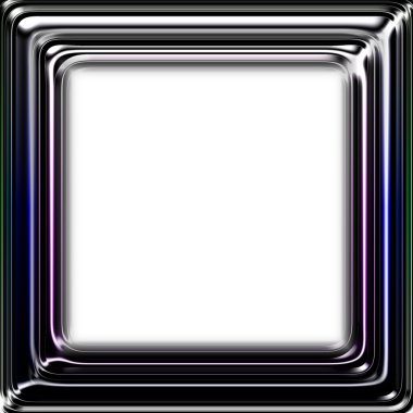 Metal photo frame for web or desktop clipart