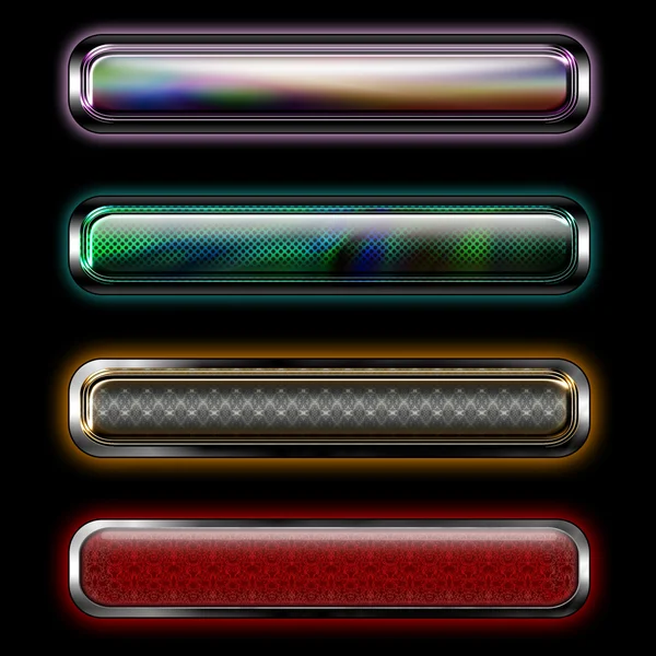 Neon horisontal banner — Stockfoto