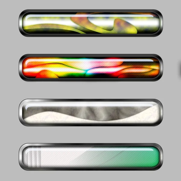 Абстрактный горизонтальный баннер с цветовыми линиями — стоковое фото