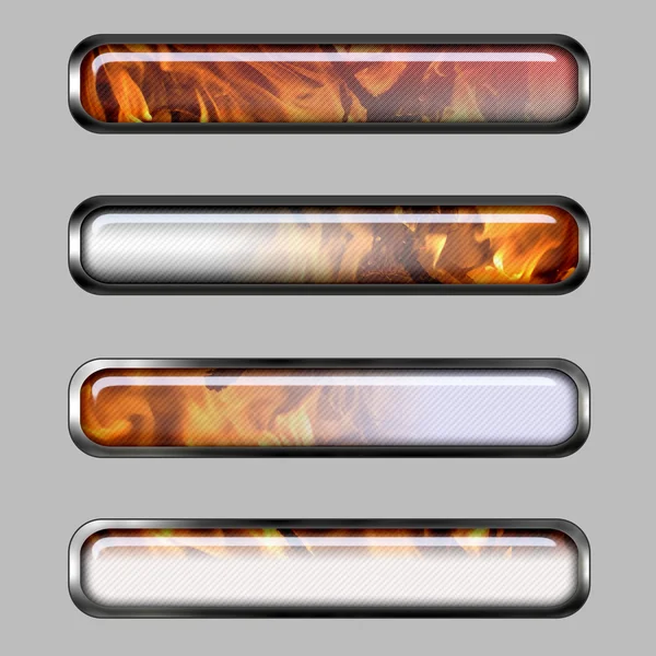 Abstrakt horisontell banderoll med eld — Stockfoto