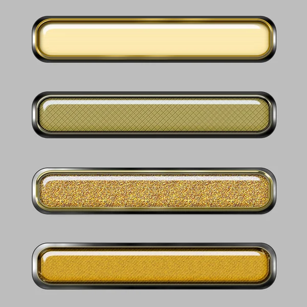 Gold horizontal banner with color lines — Stock Photo, Image