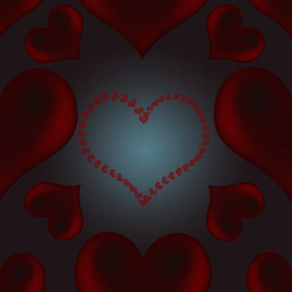 Red Valentine Day Background Hearts Web Desktop — Stock Photo, Image