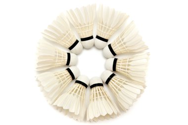 White badminton shuttlecocks clipart